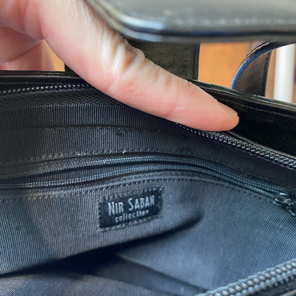 Nir Saban Leather Croc Handbag View 2